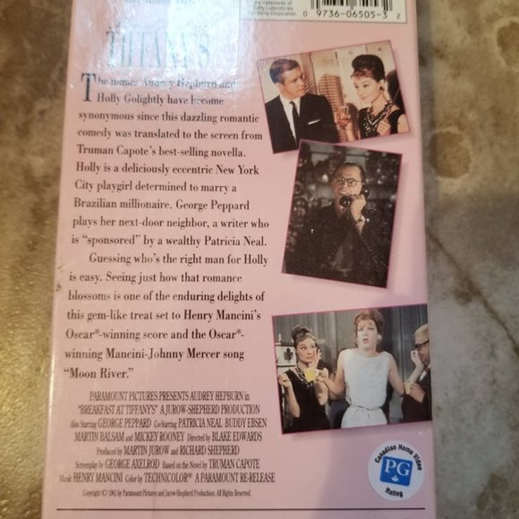Breakfast At Tiffany's Original Sealed VHS - Picture 2 of 2